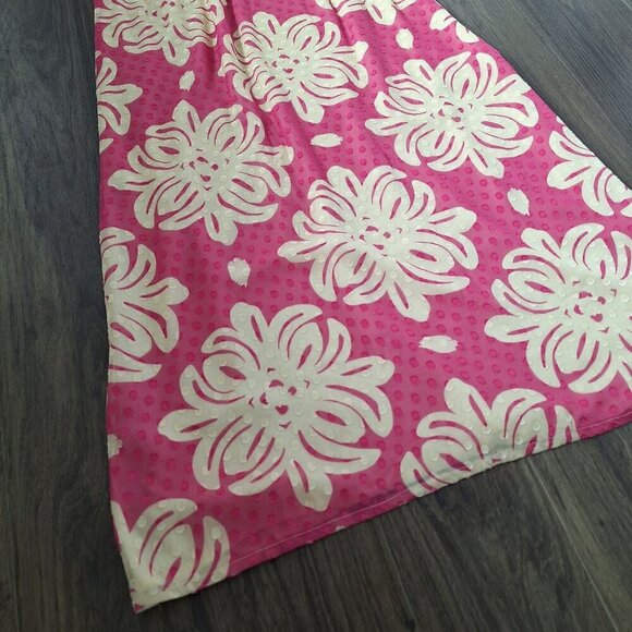 💙 Vineyard Vines Sleeveless Silk Floral Maxi Dress Lined Slits Size 4 - Picture 8 of 10